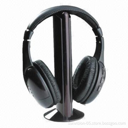 5-in-1 Wireless Headphones for FM, MP3, TV, CD/DVD, PP, VCD Player, Cheap